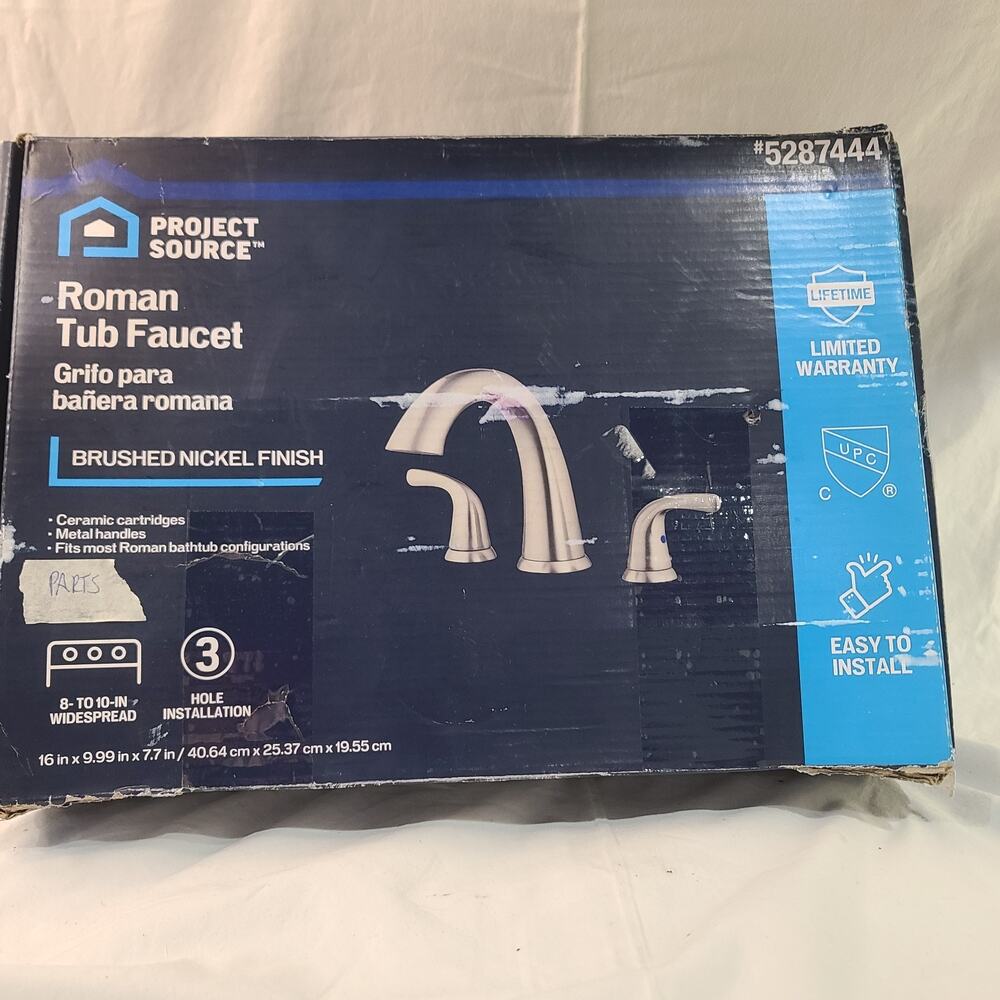 Project Source Roman Tub Faucet Brushed Nickel Handle 5287445. Missing Piece